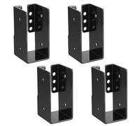4 Pz Staffa Scarpa per Travi di Legno, Staffa per Travi in Legno, Supporto Ancoraggio per Trave-palo, Staffe di Supporto Connettore Scarpe per 50x100mm Tettoia Pali Costruzione Gazebo Legname
