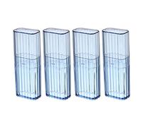 4 pz supporto per tampone di cotone per viaggio mini custodia tampone di cotone scatola per trucco spugna tamponi di cotone cravatte per capelli filo interdentale cosmetici trucco camera da letto da viaggio (blu)