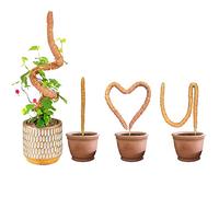 4 Pz Supporto Piante Di Di Coco,Tutor Di Coco,Bastone Di Cocco Tutor Pianta,Tutor Di Coco,Tutor Di Fibra Di Cocco Per Piante Rampicante Estendabile,Estensione Di Supporto Pianta Rampicante