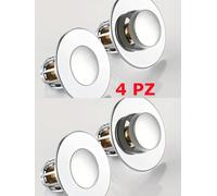 4 pz Tappo Di Scarico A Scomparsa Filtro Lavandino Bagno Universale A Spinta