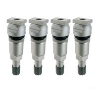 4 pz TPMS stelo valvola auto sensore di pressione pneumatici, kit di riparazione valvola ruota ricambio per Mercedes per Dodge per Jeep, argento