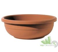 4 PZ VASO BASSO CIOTOLA ROTONDO 40xH15 CM PER BULBI PLASTICA COL. TERRACOTTA