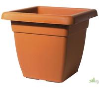 4 PZ VASO QUADRO QUADRATO PER PIANTE ATENA CM.25X25X21 PLASTICA EFF. TERRACOTTA