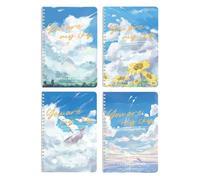 4 quaderni Rollover Coil Notebook Student Diary Notebook -A5 Rollover Coil-Summer Sky