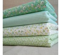 4 quadrati in tessuto di cotone per progetti di cucito fai da te, patchwork, trapuntatura, morbido materiale floreale per artigianato fatto a mano e decorazione della casa (25 cm x 25 cm)