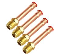4 raccordi per tubi in ottone SAE con adattatore filettato maschio con tubo di rame per accessori HVAC connettore in ottone per aria condizionata