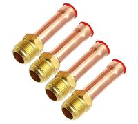 4 raccordi per tubi in ottone SAE con adattatore filettato maschio con tubo di rame per accessori HVAC connettore in ottone per aria condizionata