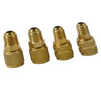 4 raccordi rapidi R410A da 5/16 SAE F a 1/4 SAE M for sistemi HVAC con design ergonomico dell'impugnatura