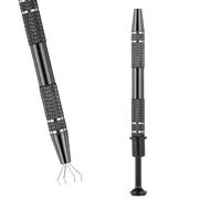 4 rebbi BGA Chip Pick Piercing Ball Grabber Tool, 4-claw Acciaio Inox Gioielliere, Pick Up Strumento per Piccole Parti, IC Chip Componenti Elettronici, Nero