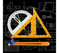 4 righelli di geometria matematica, materiale didattico di grandi dimensioni per