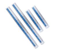 4 righelli in acciaio inox da 30,5 cm e 15,2 cm con bordi dritti precisi con misure imperiali e metriche per la lavorazione del metallo set