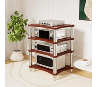 4 Ripiani Stereo HIFI Rack, Supporto per Giradischi DVD, Mobiletto Porta Stereo Domestico, Audio AV Tower Media Stand per Amplificatore Turno Sky box