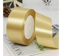 4 Rollos de 22 m de Cinta de Satén de Regalo Decoración Cinta de poliéster Cinta de Lazo de Tela Cinta de Raso Satén para manualidades,regalos y bodas(2cm×2,4cm×2)(Oro)