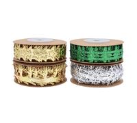 4 Rolls Nastro Per Pacchi Regalo Confezioni Di Natale Artigianato