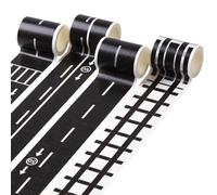 4 Rolls Nastro Washi Del Traffico Adesivo Fai Da Te Stradale Ferroviario