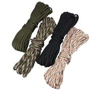 4 Rotoli 10m/33ft Paracord 4mm, 7 Fili Multifunzionale Nylon Corda Tipo III Corda da Paracadute, Resistente Paracord Sedie, Fatto a 250kg, per il Campeggio all'aperto, Fatto a Mano e la Sopravvivenza
