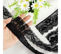 4 Rotoli 24 Iarde Nastro Pizzo Con Motivo Floreale Elasticizzato Nastro Di Pizzo