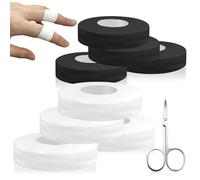 4 Rotoli Bianco Sport Tape, Strappabile Nastro Adesivo Dita Sport Tape,Nastro Adesivo Sport per Arrampicata, Tape Proteggi Dita, Benda Elastica per Pallavolo, Nastro per Allenamento con i Pesi(40cm)