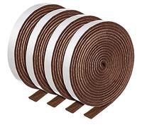 4 rotoli da 1/2 x 30,5 cm autoadesivi in feltro di poliestere, strisce di feltro autoadesive per proteggere mobili e libertà fai da te, 480 x 0,5 x 0,12 pollici (marrone)