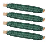 4 Rotoli di Filo per Fiori Verde, Filo di Ferro Zincato per Piante, Fili Intrecciati per Il Giardinaggio, Filo da Giardino per La Fioritura e L'Allestimento Floreale