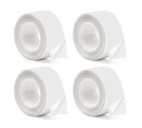 4 Rotoli Etichette Adesive Termiche, 16mm x 4m, Nastro per Etichette Impermeabile, Etichette Termoadesive, Compatibile con L1/Q1/E1, per Scuola Casa Cucina Ufficio (Trasparente)