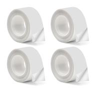 4 Rotoli Etichette Adesive Termiche, 16mm x 4m, Nastro per Etichette Impermeabile, Etichette Termoadesive, Compatibile con L1/Q1/E1, per Scuola Casa Cucina Ufficio (Bianco)