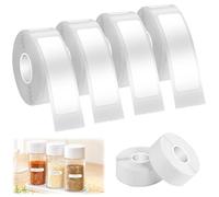 4 Rotoli Etichette Adesive Termiche 40x12mm 160 Etichette/Rotolo | Impermeabile, Anti-Olio, Antigraffio per Etichettatrici Ideale per Casa, Ufficio, Scuola e Magazzino (Bianco)