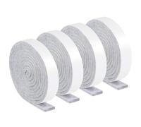 4 Rotoli Feltrini Adesivi,2 x 100 CM Feltro Adesivo Rotolo,4 mm di Spessore Feltrino per Sedie, Rotolo Adesivo per Mobili,Feltrini per Mobili Pesanti Taglio Libero in Qualsiasi Forma-Nero