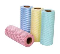 4 Rotoli Multiuso Tessuto Non Tessuto Rotolo, Sonwaha Panni usa e Getta Pigro Riutilizzabile Strofinaccio per Piatti Asciugandosi Stracci casa Pulizia Panno Cucina Piatto Canovaccio