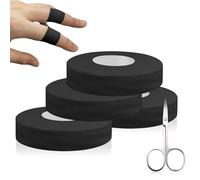 4 Rotoli Nero Sport Tape, Strappabile Nastro Adesivo Dita Sport Tape, Nastro Adesivo Sport per Arrampicata, Tape Proteggi Dita, Benda Elastica per Pallavolo, Nastro per Allenamento con i Pesi(40cm)