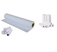 4 ROTOLI PLOTTER GR.80 H. CM 91,4 X 50 MT. CARTA BIANCA PROGETTO CAD GRAFICA HP