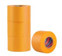 4 RotoliNastro Carta Imbianchino, Nastro di Cartas Dorato, 50 mm x 50 mCarta Gommata Professionale, Nastro di Carta per Pittura, nNastro Adesivo Autoadesivo per Bordi di Vernice Precisi Imbiancatura