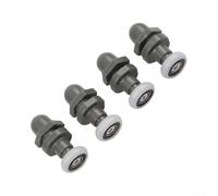 4 rulli di ricambio per porte scorrevoli in vetro con geometria ottimizzata delle ruote per un tracciamento bilanciato delle porte (19 mm)
