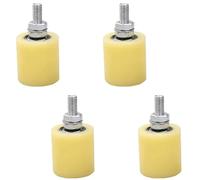 4 rulli guida per cancelli scorrevoli, in nylon, con cuscinetto a rotella scanalata, puleggia per porta elettrica, cancello scorrevole, recinzione (40 x 70 mm)