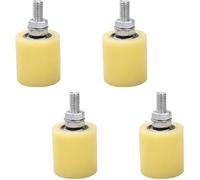 4 rulli guida per cancelli scorrevoli, in nylon, con cuscinetto a rotella scanalata, puleggia per porta elettrica, cancello scorrevole, recinzione (40 x 45 mm)