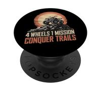4 Ruote 1 Mission Conquer Trails ATV Quad Equitazione PopSockets PopGrip Adesivo