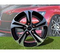 4 Ruote 15" R15 5x108 RacingLine Style Nero Lucido 6J ET45 Per Opel