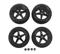4 Ruote Anteriori per Camion RC da 85 mm e 33 mm, Pneumatici Posteriori Fuoristrada da 85 mm e 42 mm con Cerchi a 5 Stelle per Auto telecomandate Axial 1/10, Accessori per Auto RC