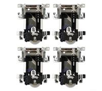 4 ruote antiche per porte scorrevoli, cuscinetti a sfera per guide inferiori delle porte scorrevoli dell'armadio, rulli con clip di sicurezza anti salto, riduzione liscia/del rumore