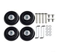 4 ruote di ricambio per bagagli per la riparazione di valigie, rullo silenzioso in gomma con cuscinetto da 6 mm, diametro 40 mm x spessore 18 mm, include strumenti e viti (68 x 24 mm)