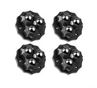 4 ruote girevoli con base per rotazione a 360 gradi su mobili, scatole e attrezzature da officina, bianco/nero (nero)