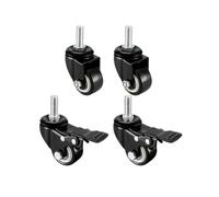 4 ruote girevoli con stelo filettato da 1,5" for impieghi gravosi M8x25 for carrelli della spesa, banchi lavoro, mobili(1.5inch M8 type 2)