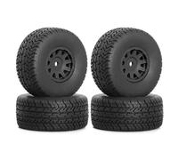 4 ruote in gomma pneumatici 65 x 28 mm mozzo esagonale 12 mm RC pezzi di ricambio per ARRMA 1/14 Mojave GROM ARA550116 RC auto (nero)