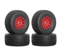 4 ruote in gomma RC 65 x 28 mm mozzo esagonale 12 mm RC parti di ricambio per ARRMA 1/14 Mojave GROM ARA550116 RC auto (rosso)