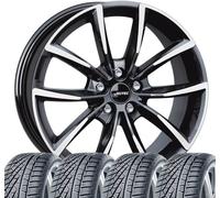 4 ruote invernali complete Astana 9x19 ET 35 5x112 nero lucido con 265/50 R19 110V Continental WinterContact™ TS 870 P XL FR Evc per BMW X6 X5