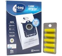 4 Sacchetti Aspirapolvere + 5 Fragranze Compatibile con AEG-Electrolux E 203, E 205, E 206, E 210, E 40, E 53, E 54S, E15, E18, E200, E200B, E200M | 4 Sacchetti, Deodoranti, Accessori, Ricambi