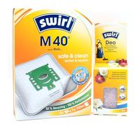 4 Sacchetti aspirapolvere + perle deodoranti compatibile con Miele Exklusiv-Edition - S5, Extender, Fit for Holiday | compatibile con Swirl M40 - M 40 | sacchetti, deodoranti, accessori, ricambi
