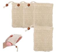4 Sacchetti Di Sapone Biologico, Sacchetto Di Sapone Sisal, Sacchetto Di Sapone Naturale, Insaponatura E Asciugatura Del Sapone, Peeling, Massaggio, Sacchetto Di Sapone ， Sacchetto Di Sapone
