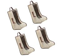 4 sacchetti di stoccaggio per scarpe multiuso impermeabili in PVC organizer per stivali copertura per casa e pendolarismo borsa per scarpe impermeabile, Beige1., One Size, Bellezza di massa