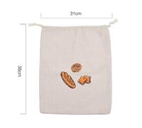 4 sacchetti for il pane in lino, riutilizzabili con coulisse, grandi contenitori lavabili, accessori for alimenti, organizer da cucina for la casa, non sbiancati(4PCS Beige02)